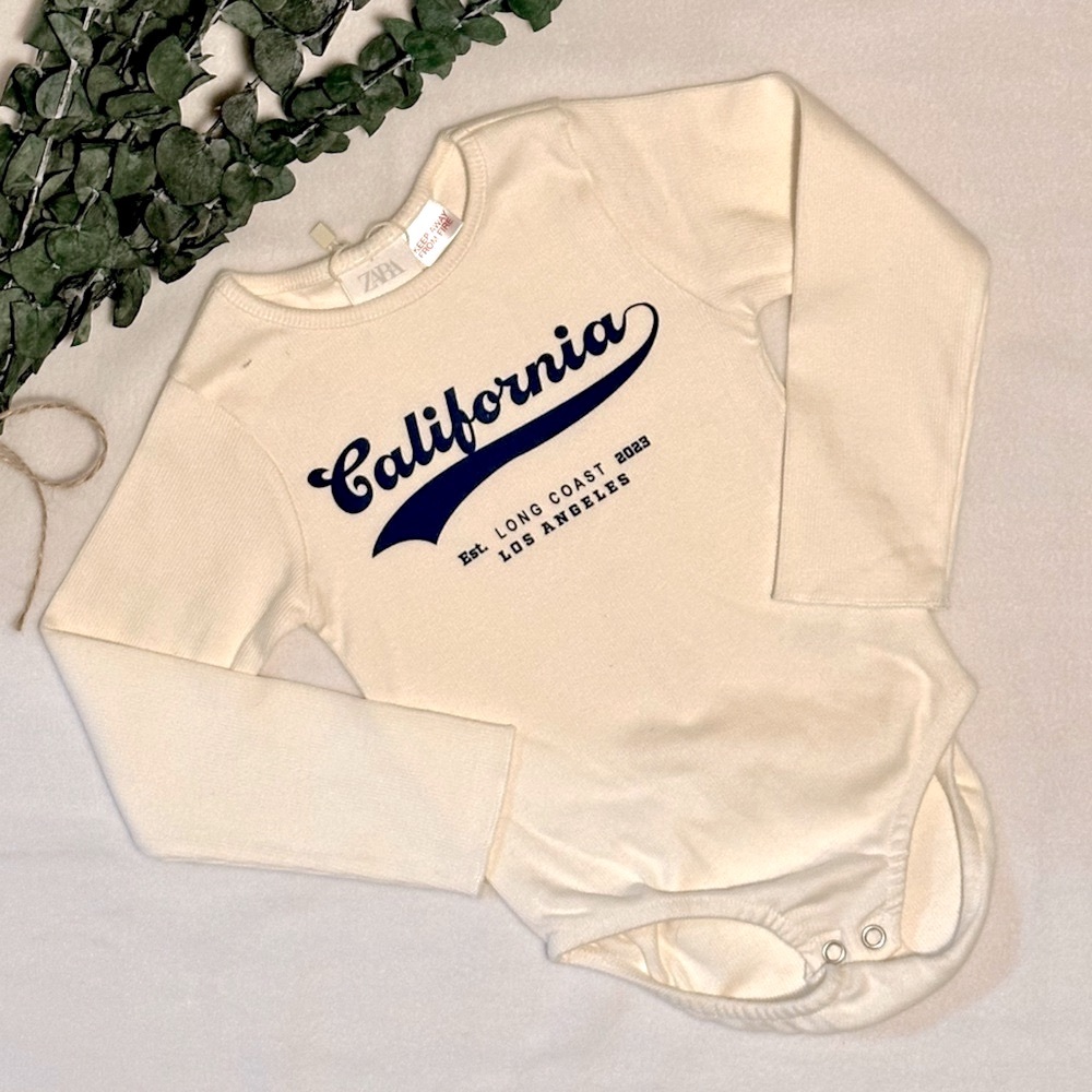 NWT Zara Baby California Bodysuit size 12-18M